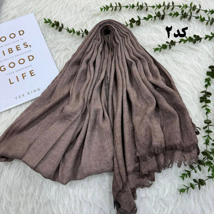 شال پاییزه نخی ضخیم وارداتی زنانه قواره بزرگ 200x85 بدون آبرفت و رنگ رفت