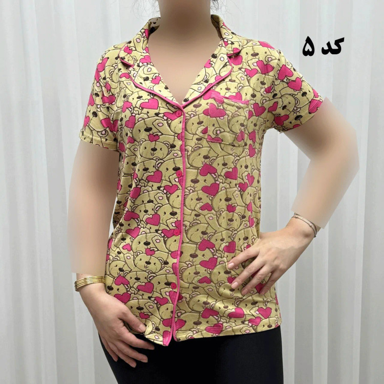 لباس خواب جلو باز زنانه وارداتی کد 1163 جنس اسپاندکس و پلی استر چهارفصل راحت