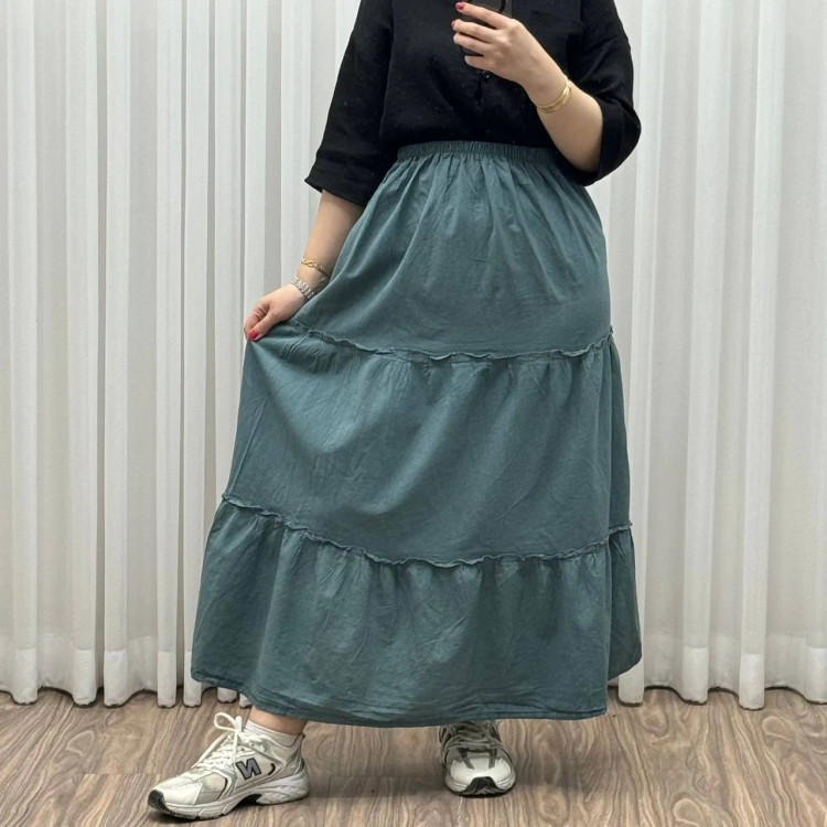 دامن الیاف فری سایز تا سایز 50 قد 100 سانتیمتر شیک و راحت چهار فصل زنانه دخترانه