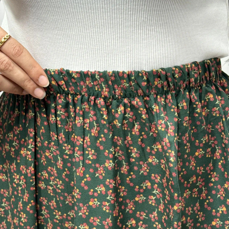 دامن گلریز تک چین فری سایز تا 48 نخی چهارفصل شیک و راحت بدون بدن نما