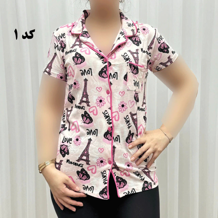 لباس خواب جلو باز وارداتی زنانه کد 1162 سایز S M L اسپاندکس پلی استر چهارفصل راحت بدون آبرفت و رنگ رفت