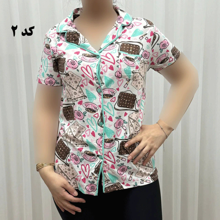 لباس خواب جلو باز وارداتی زنانه کد 1162 سایز S M L اسپاندکس پلی استر چهارفصل راحت بدون آبرفت و رنگ رفت