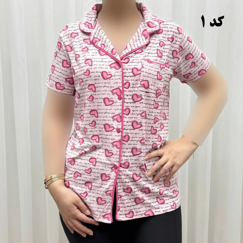 لباس خواب جلو باز وارداتی زنانه کد 1161 جنس اسپاندکس و پلی استر چهارفصل راحت تنخور سایز S M L