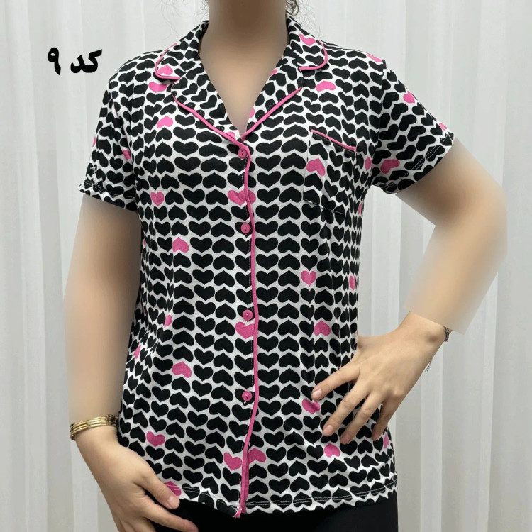 لباس خواب جلو باز وارداتی زنانه کد 1162 سایز S M L اسپاندکس پلی استر چهارفصل راحت بدون آبرفت و رنگ رفت