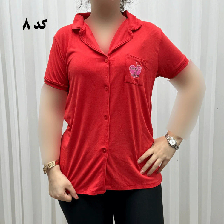 لباس خواب جلو باز وارداتی زنانه کد 1162 سایز S M L اسپاندکس پلی استر چهارفصل راحت بدون آبرفت و رنگ رفت