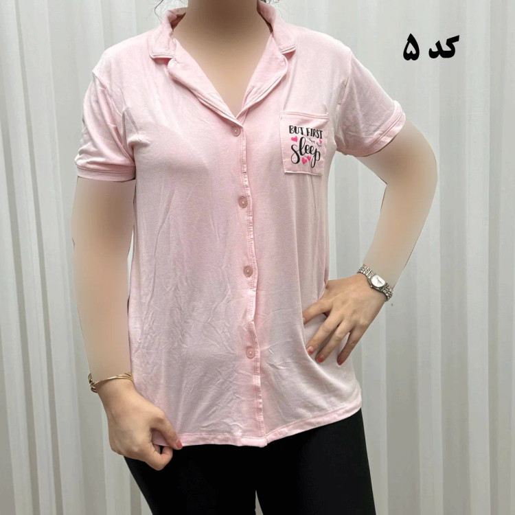 لباس خواب جلو باز وارداتی زنانه کد 1161 جنس اسپاندکس و پلی استر چهارفصل راحت تنخور سایز S M L