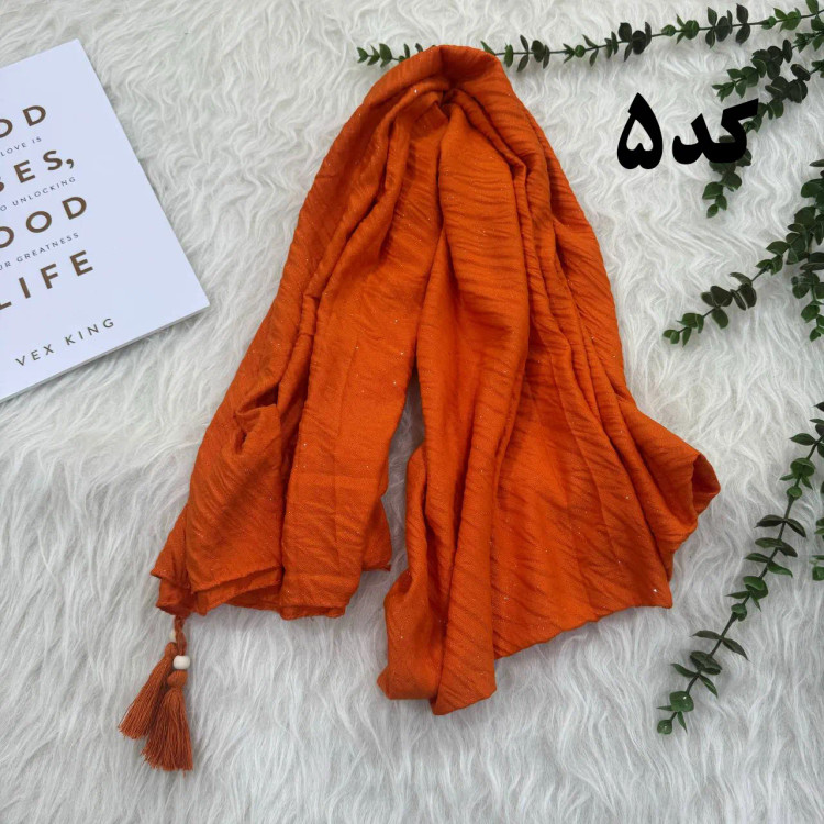 شال ساده شاین دار نخی قواره بزرگ 190×75 زنانه مناسب استفاده روزمره بدون آبرفت و چروک