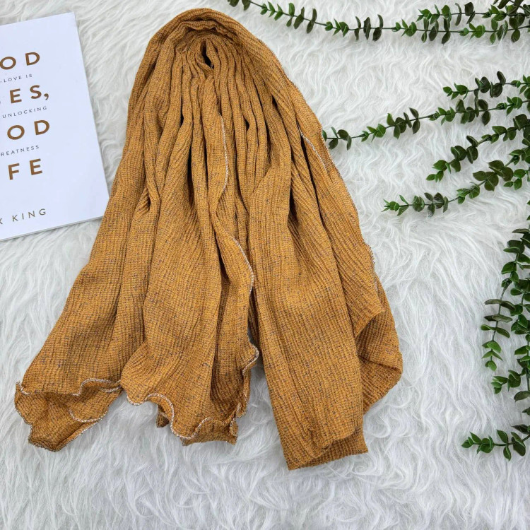 شال ساده نخی وارداتی کد 941 قواره 210x80 سانتیمتر بدون آبرفت و رنگ رفت