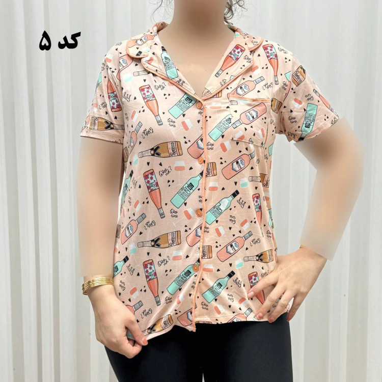 لباس خواب جلو باز وارداتی زنانه کد 1162 سایز S M L اسپاندکس پلی استر چهارفصل راحت بدون آبرفت و رنگ رفت