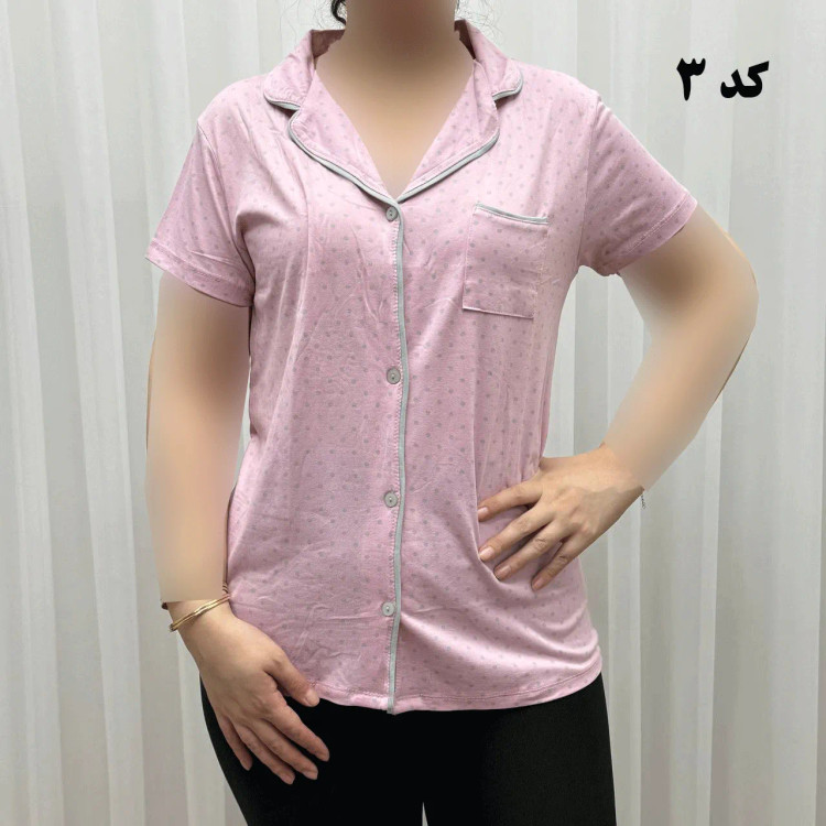 لباس خواب جلو باز وارداتی زنانه کد 1161 جنس اسپاندکس و پلی استر چهارفصل راحت تنخور سایز S M L