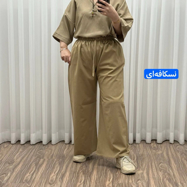 شلوار لنین فری سایز زنانه کد 1088 مناسب تا سایز 50 تنخور شیک و راحت چهارفصل بدون آبرفت و رنگ رفت