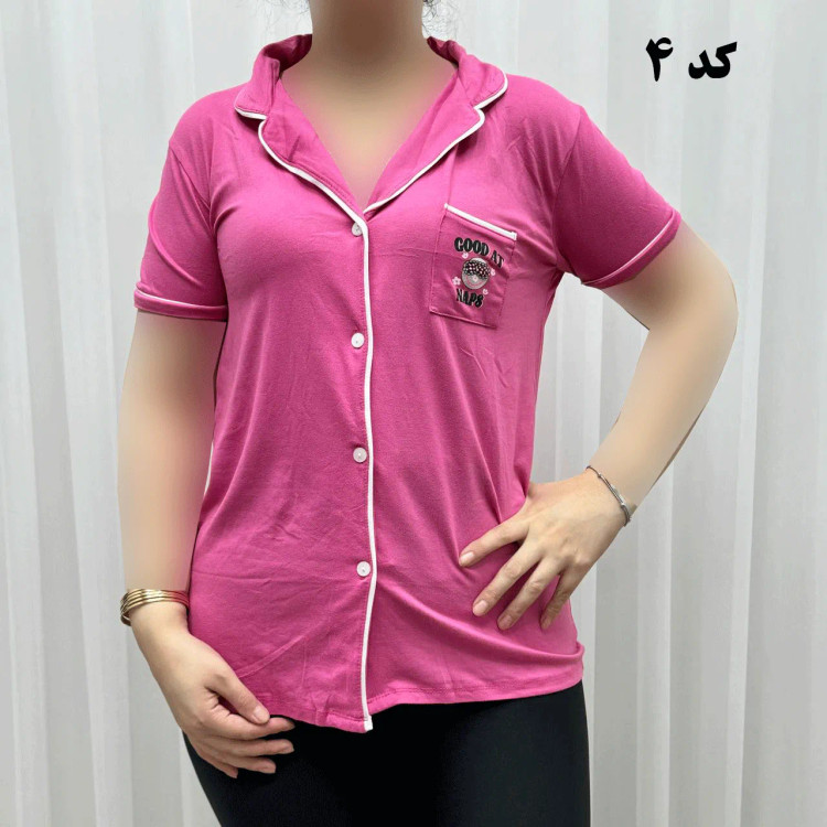 لباس خواب جلو باز وارداتی زنانه کد 1161 جنس اسپاندکس و پلی استر چهارفصل راحت تنخور سایز S M L