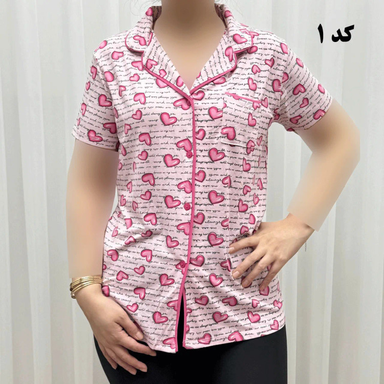 لباس خواب جلو باز وارداتی زنانه کد 1161 جنس اسپاندکس و پلی استر چهارفصل راحت تنخور سایز S M L