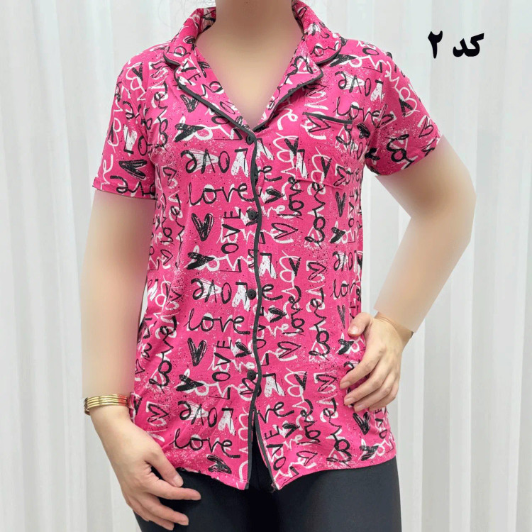 لباس خواب جلو باز وارداتی زنانه کد 1161 جنس اسپاندکس و پلی استر چهارفصل راحت تنخور سایز S M L