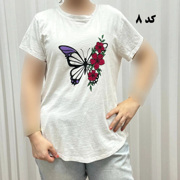 تیشرت طرحدار وارداتی کد 1172 بدون آبرفت و رنگ رفت چروک نمیشود سایزبندی کامل