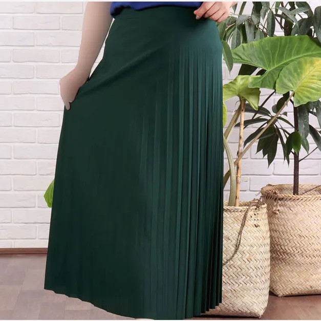 دامن پلیسه زنانه جودون گرم بالا فری سایز (36 تا 46) بدون آستر 6 رنگ