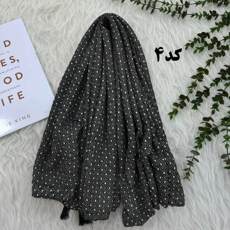 شال نخی طرحدار برشکا مدل جیوانچی کد 1349 قواره 200x85 بدون آبرفت و چروک