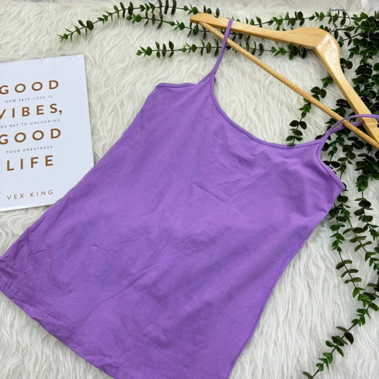 تاپ بندی ساده وارداتی Primark کد 1296 زنانه نخی چهار فصل تن خور شیک و راحت سایز XS تا 2XL