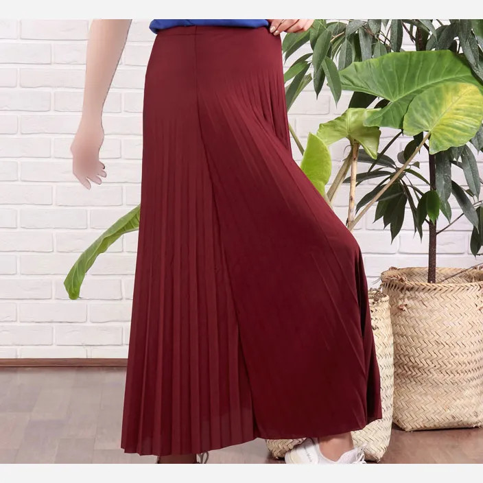 دامن پلیسه زنانه جودون گرم بالا فری سایز (36 تا 46) بدون آستر 6 رنگ