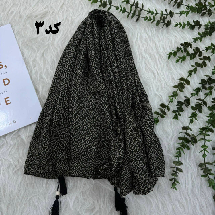 شال نخی طرحدار برشکا مدل جیوانچی کد 1349 قواره 200x85 بدون آبرفت و چروک