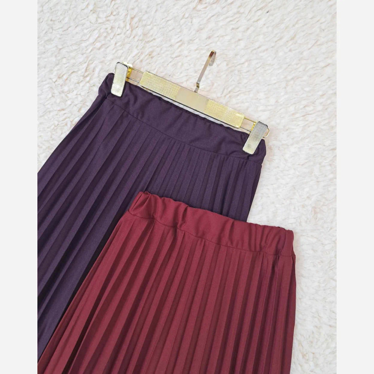 دامن پلیسه زنانه جودون گرم بالا فری سایز (36 تا 46) بدون آستر 6 رنگ