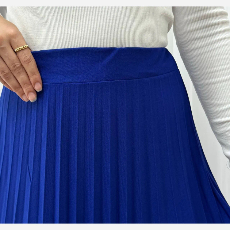 دامن پلیسه زنانه جودون گرم بالا فری سایز (36 تا 46) بدون آستر 6 رنگ