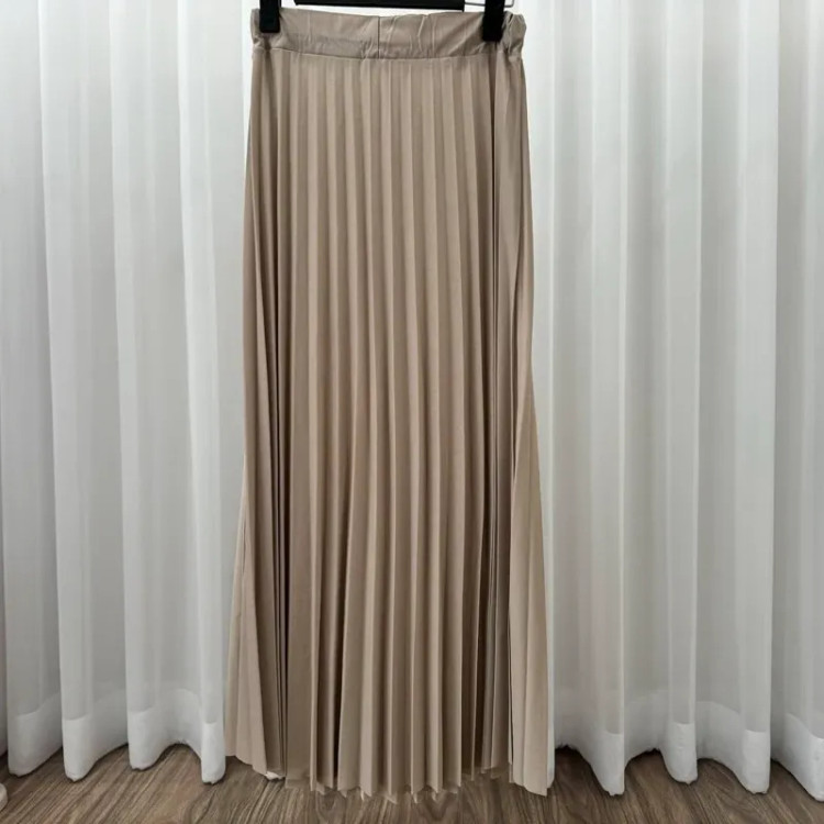 دامن پلیسه زنانه جودون گرم بالا فری سایز (36 تا 46) بدون آستر 6 رنگ