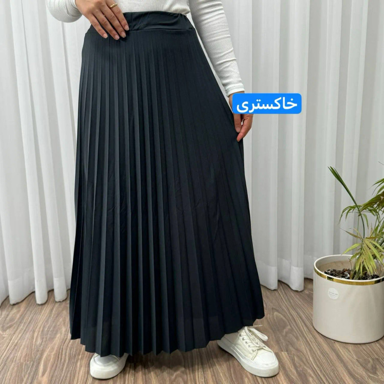 دامن پلیسه زنانه جودون گرم بالا فری سایز (36 تا 46) بدون آستر 6 رنگ