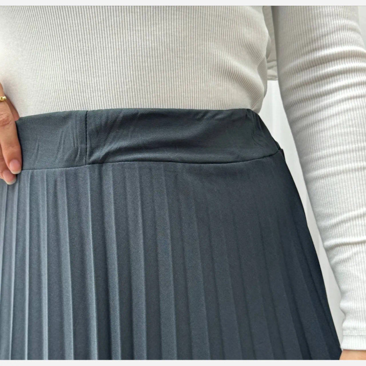 دامن پلیسه زنانه جودون گرم بالا فری سایز (36 تا 46) بدون آستر 6 رنگ