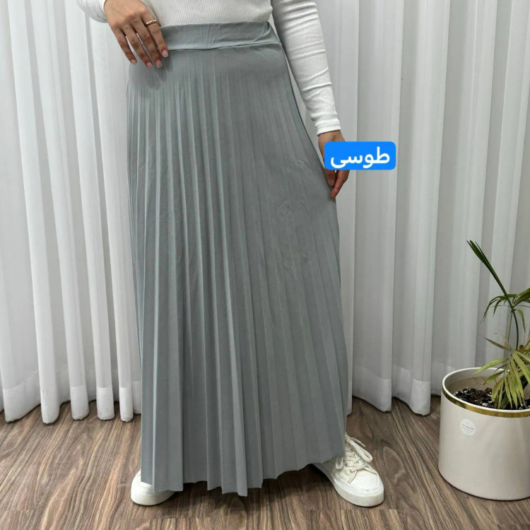 دامن پلیسه زنانه جودون گرم بالا فری سایز (36 تا 46) بدون آستر 6 رنگ