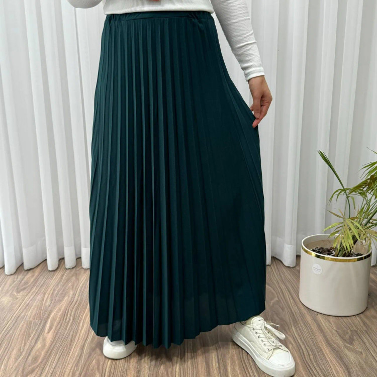 دامن پلیسه زنانه جودون گرم بالا فری سایز (36 تا 46) بدون آستر 6 رنگ