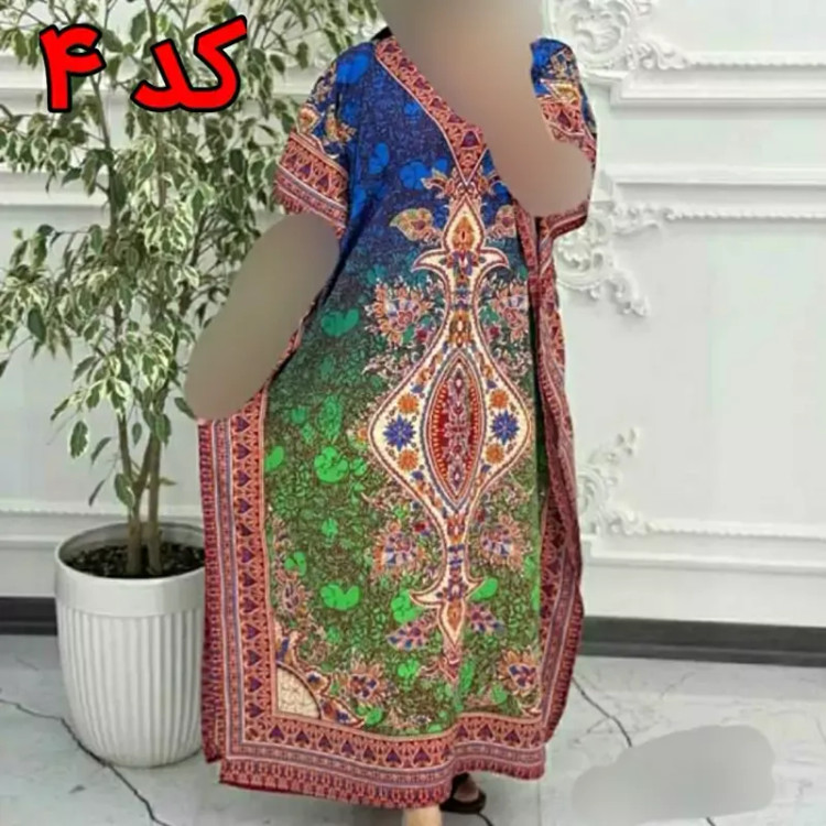 پیراهن سیلک هندی فری سایز تا 54 قد 130 دور سینه 150 کمربنددار چهارفصل شیک راحت بدون آبرفت و رنگ رفت