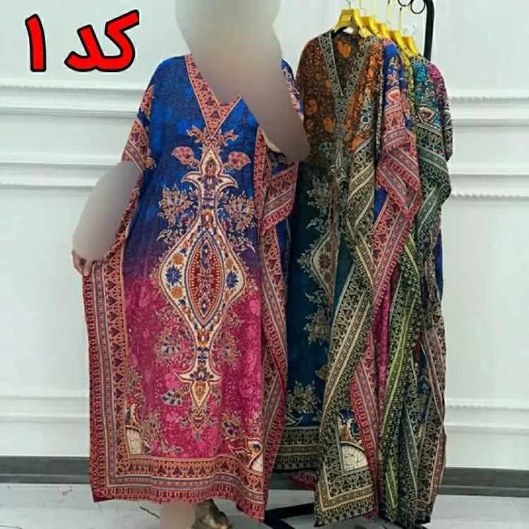 پیراهن سیلک هندی فری سایز تا 54 قد 130 دور سینه 150 کمربنددار چهارفصل شیک راحت بدون آبرفت و رنگ رفت