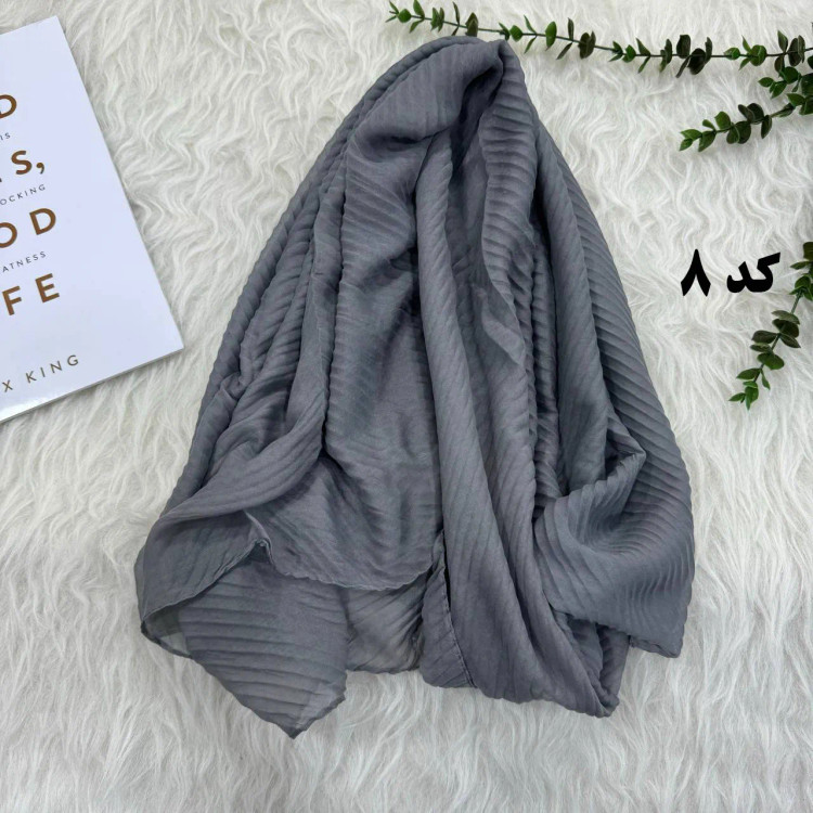 شال پلیسه ساده سوپرنخ کد 911 بدون آبرفت و رنگ رفت