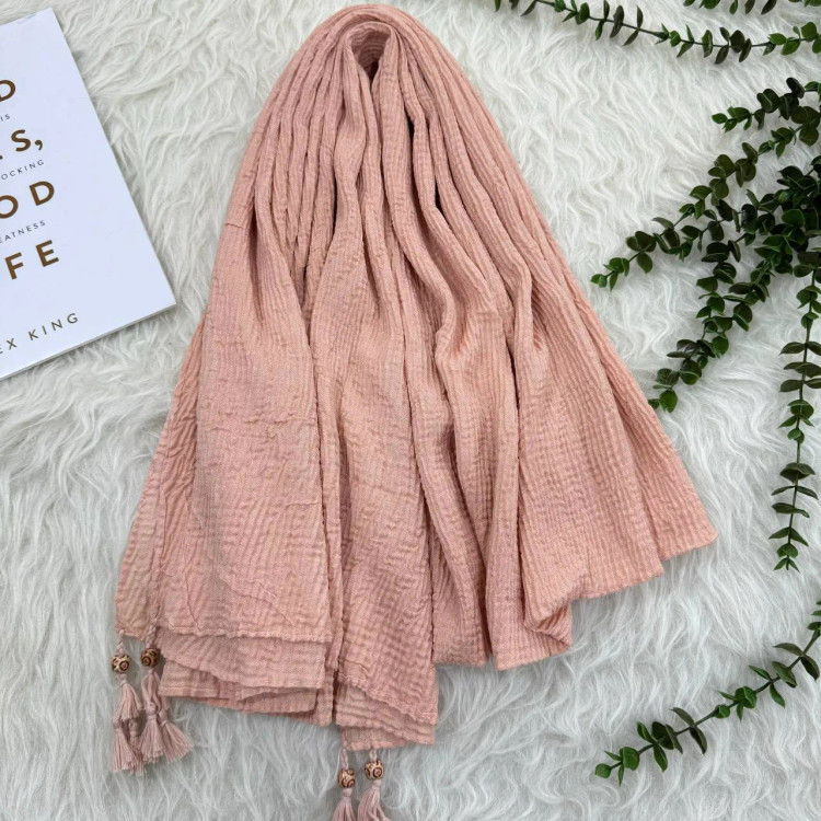 شال نخی برشکا ساده وارداتی پرز نده سُر نخوره قواره 210x85 کد 993