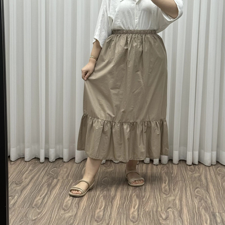 دامن لینن فری سایز زنانه کد 1517 مناسب تا سایز 48 چهار فصل شیک و راحت