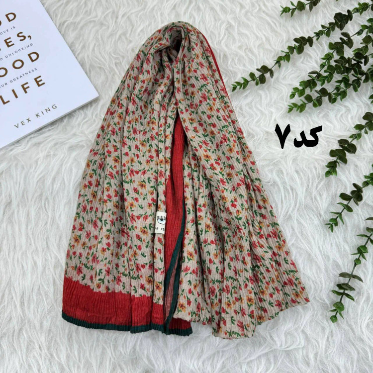 شال گلریز وارداتی کد 982 نخی بدون آبرفت و رنگ رفت 200x85 سانت