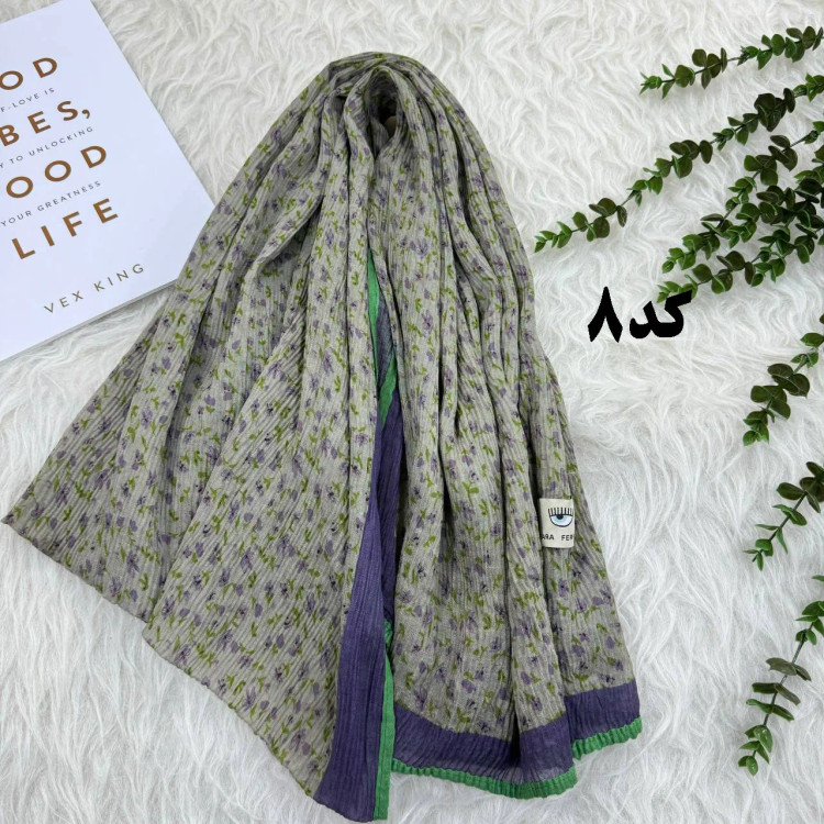 شال گلریز وارداتی کد 982 نخی بدون آبرفت و رنگ رفت 200x85 سانت