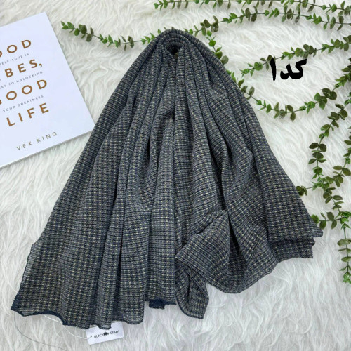 شال مشکی کریشه کد 976 قواره 220x80 سانت بدون آبرفت و رنگ رفت