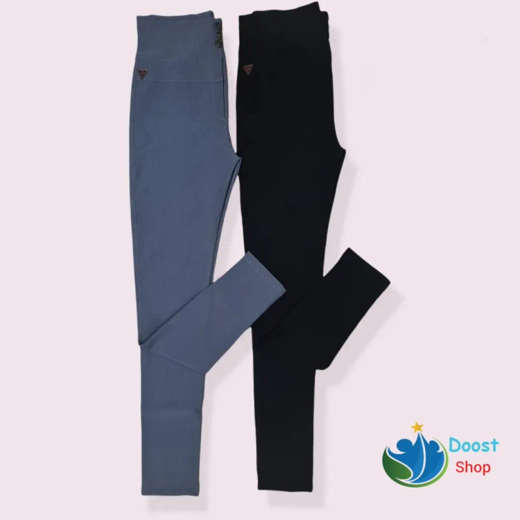 شلوار زنانه گندار کمرکش بنگال قد 105 طوسی و مشکی سایز 36 تا 54