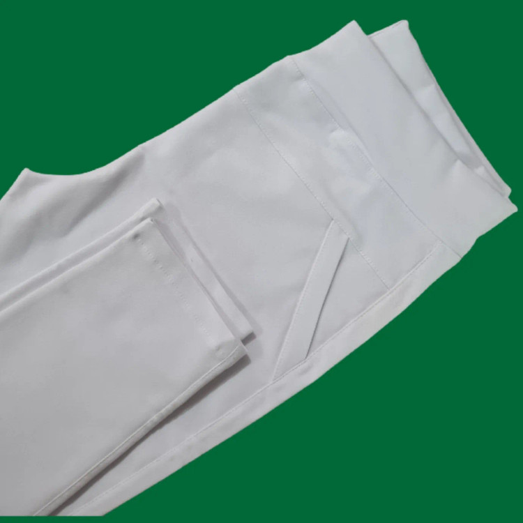 شلوار زنانه بنگال سفید راسته جذب قد 100 سایزبندی 38 تا 48 روزمره اداری