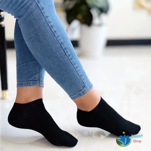 جوراب مچی مشکی نخ مهبان سایز 36 تا 44 مناسب آقایان و بانوان