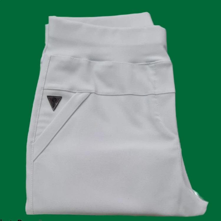 شلوار زنانه بنگال سفید راسته جذب قد 100 سایزبندی 38 تا 48 روزمره اداری