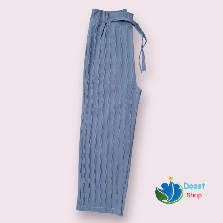 شلوار زنانه آیوا طرح زنجیری بگ فاق بلند سایز 38 تا 48