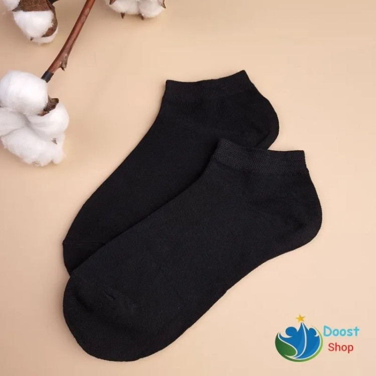 جوراب مچی مشکی نخ مهبان سایز 36 تا 44 مناسب آقایان و بانوان