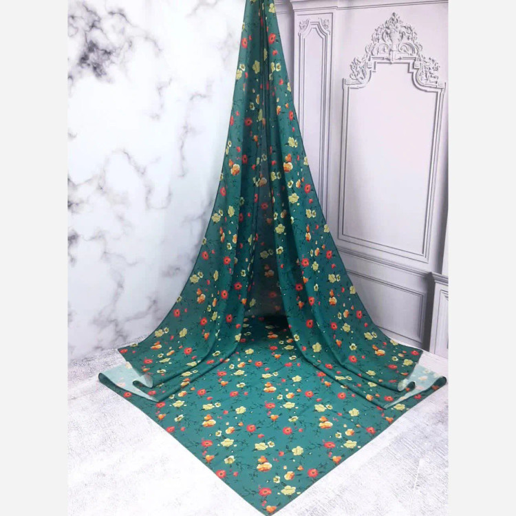 روسری نخ کاستوم سیتو طرح رزایه قواره بزرگ 140 سانتی متری