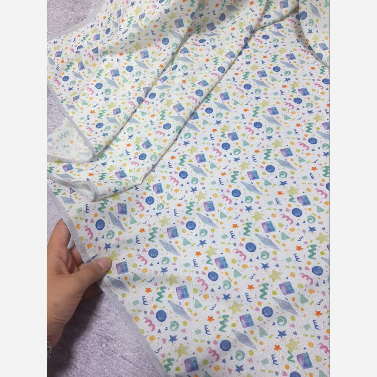 روسری نخ طرح ماهور سرمه ای اشکال هندسی ریز روزمره و مهمانی