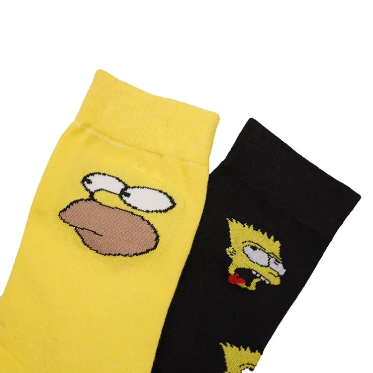 جوراب ساقدار طرح تا به تا سیمپسون نخی فری سایز 36 تا 41