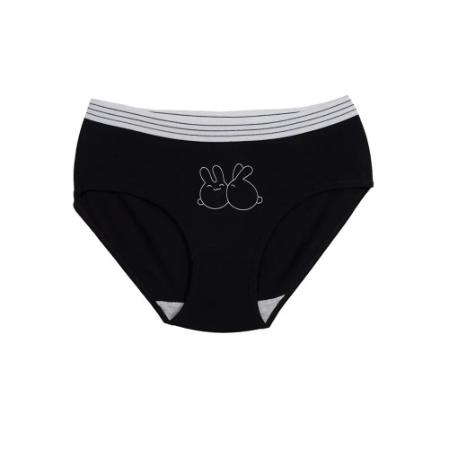 شورت زنانه اسلیپ کش پهن چاپی طرح دو خرگوش نخ و پنبه فری سایز