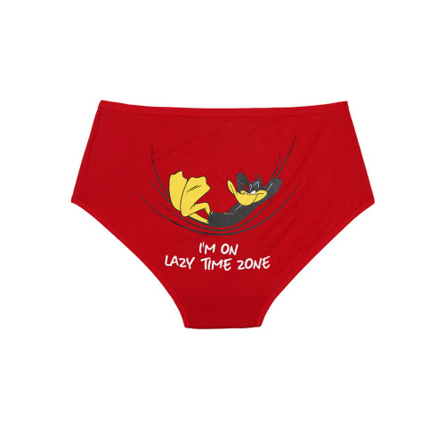 شورت زنانه اسلیپ طرح اردک IM ON LAZY TIME ZONE بانوسایز 4XL نخ و پنبه
